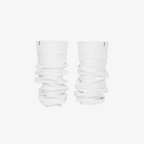 Pure White BalletEase™ leg warmers with a soft, fluid knit for effortless studio layering.