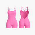 Feminine Blush Pink BareForm™ minimal romper, offering a breathable, weightless fit for everyday ease.