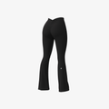 High-waisted Black BootyForm™ flare leggings with a sculpting fit and signature ruched back detail by The Palm.