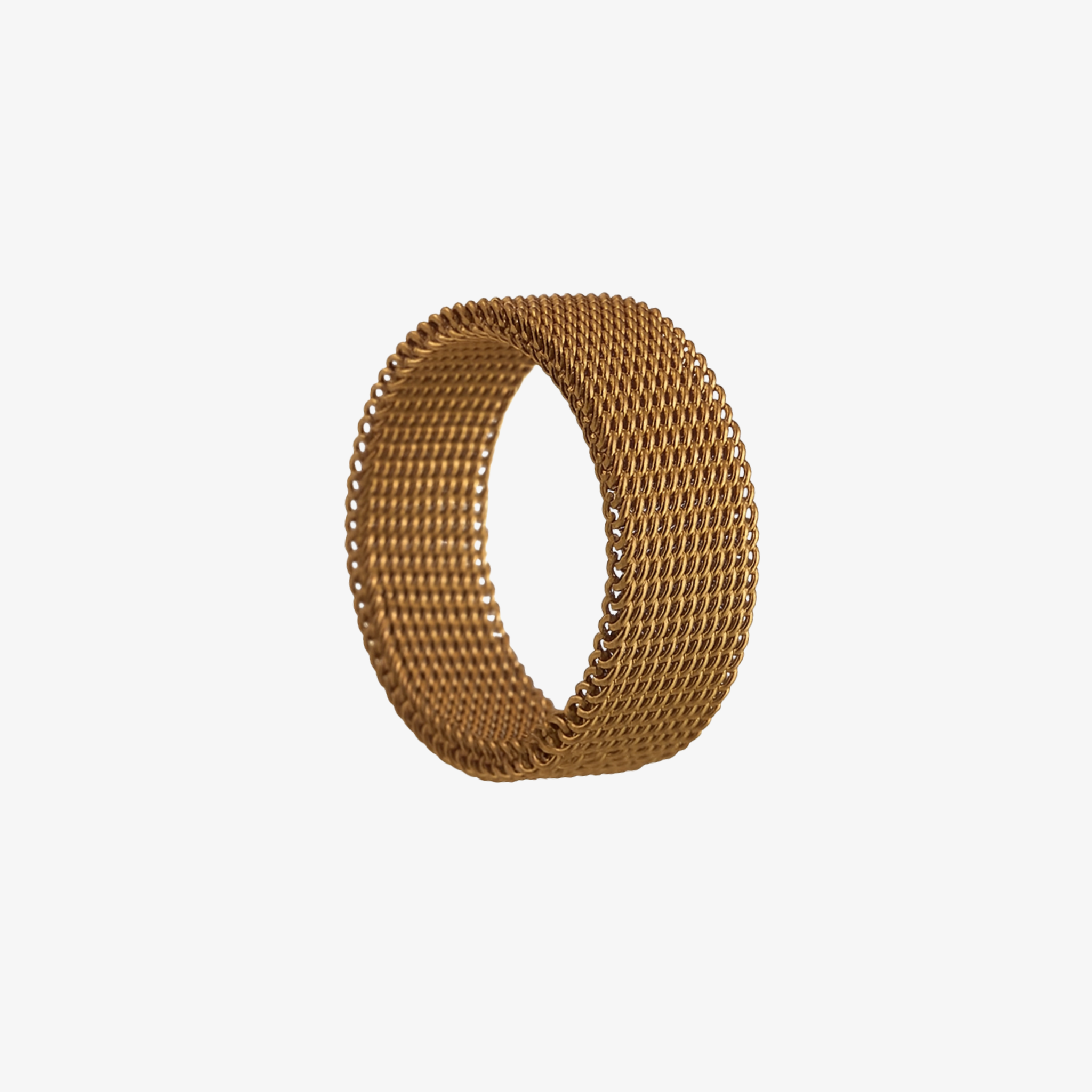 Rich Bronze SteelWeave™ textured ring, durable and scratch-resistant with a sophisticated industrial edge.