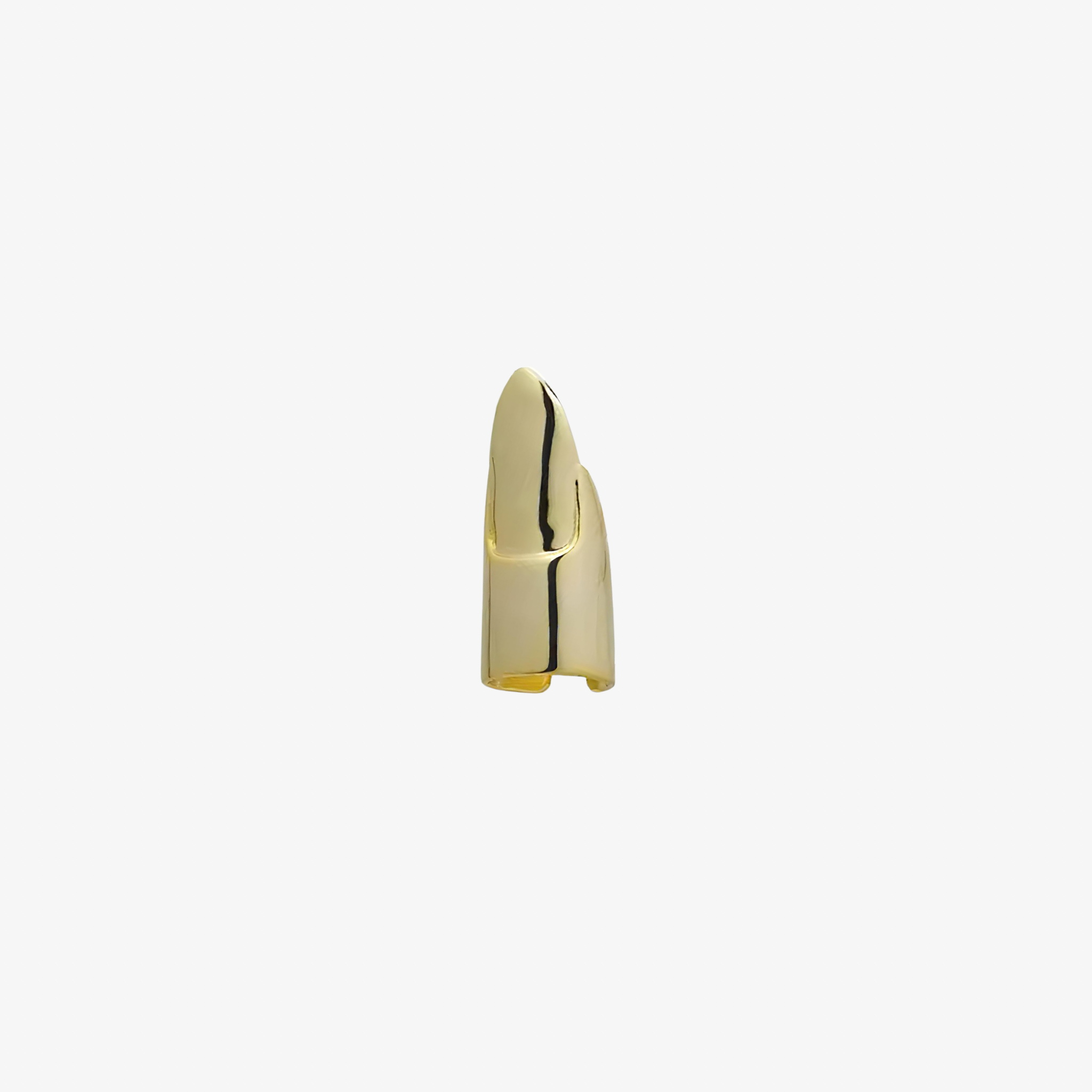 Sleek Gold ChromeLuxe™ ring with a smooth, sculptural curve and a warm metallic glow for an elegant, minimal look.