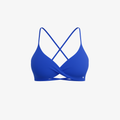 Vibrant Electric Ocean CrossFlex™ wrap-front bra, featuring high-performance stretch and weightless comfort.