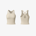 Soft Sent Beige CrossForm™ sculpting tank, offering a flattering fit and effortless stretch for layering and lounging.