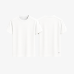 Minimalist White EasyFit™ stretch jersey top, offering an understated design and soft, lightweight drape.