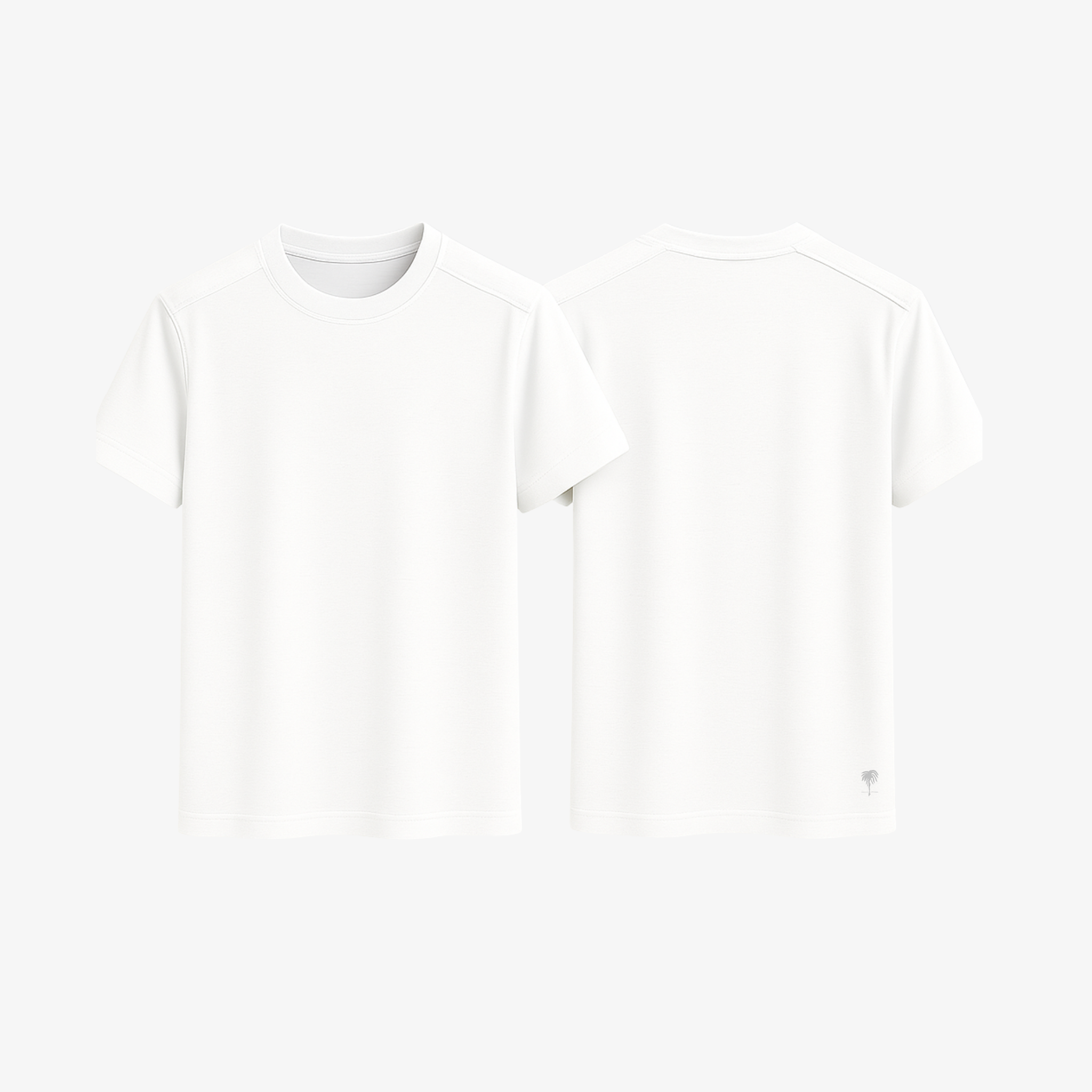 Minimalist White EasyFit™ stretch jersey top, offering an understated design and soft, lightweight drape.