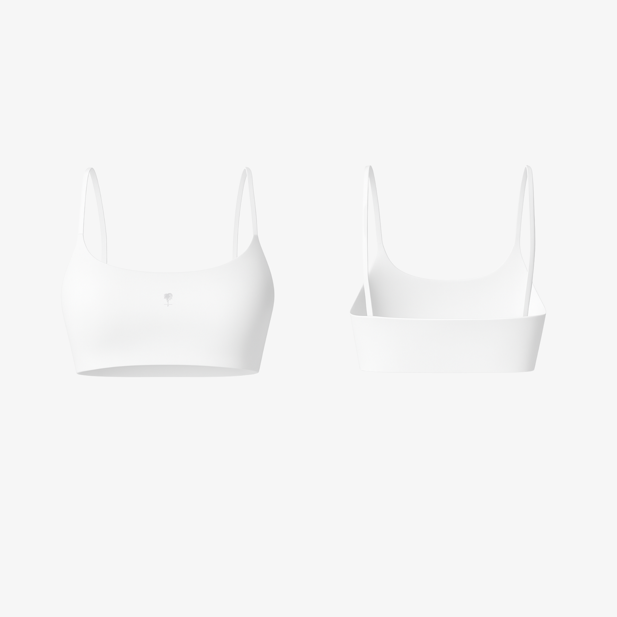 Clean White FlexForm™ wireless bra by The Palm, featuring a feminine scoop neckline and a seamless, second-skin fit.