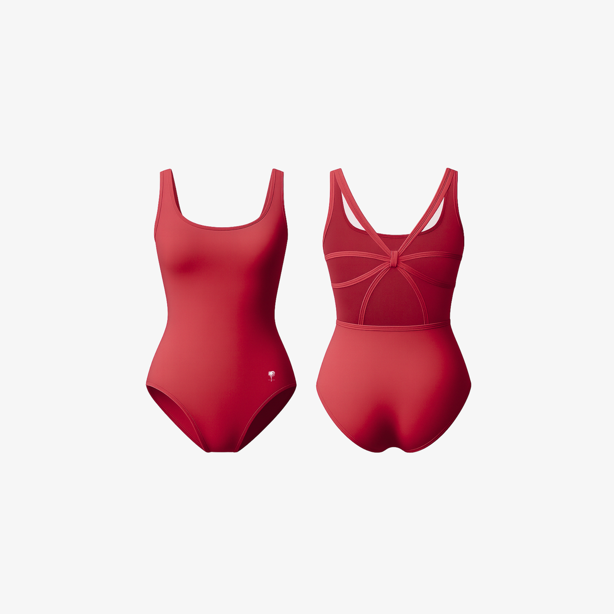 Red LumiFlex™ sculpting bodysuit with a smooth front and a textured, statement open-back. Features soft compression and fluid stretch to accentuate natural curves with a bold second-skin feel.