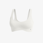 Crisp White PalmLift™ Studio Bra by The Palm, featuring a flattering scoop neck and seamless support.