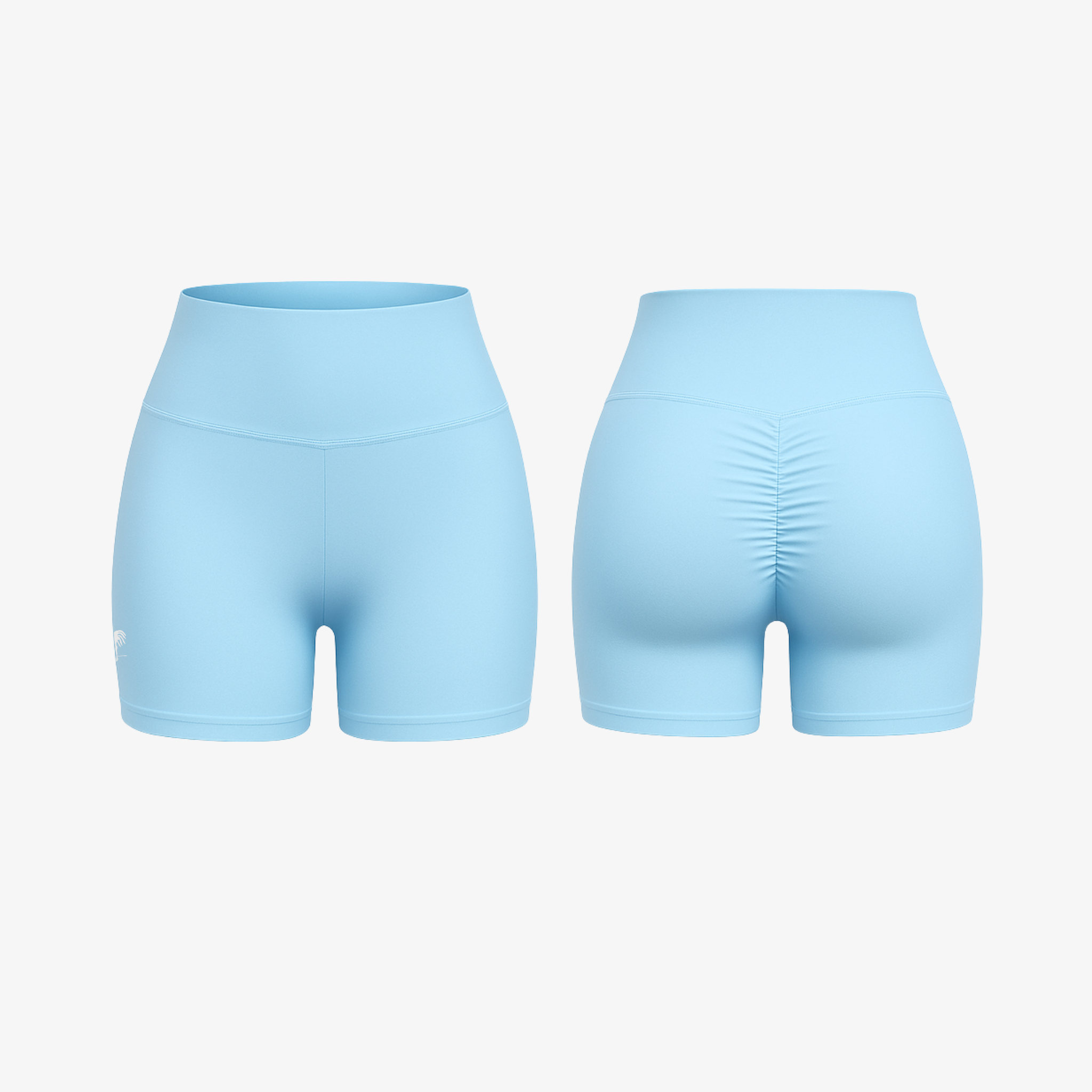 Vibrant Bright Blue QuickTone™ jog shorts with a seamless feel, perfect for everyday elegance and active wear.