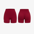 Vibrant Fire Sculpt red QuickTone™ shorts, engineered for maximum movement and a bold, body-contouring look.