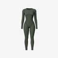 Green SculptAura™ onepiece with an earthy, natural tone and a smooth sculpted fit.