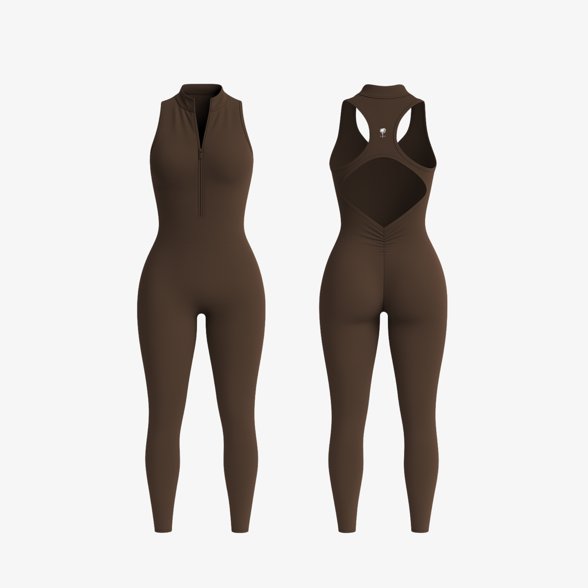 Earthy Brown SecondSkin™ sculpting one-piece with a fluid, body-hugging design and premium soft stretch fabric.