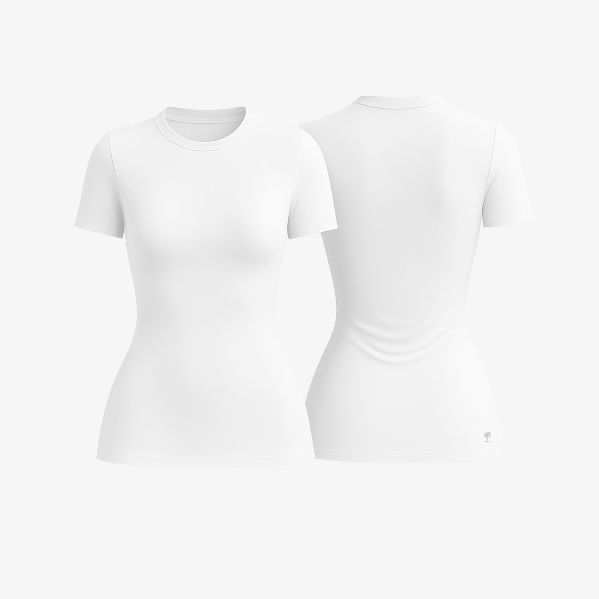 Minimalist White SoftForm™ sculpting T-shirt, designed for a smooth silhouette and effortless everyday movement.