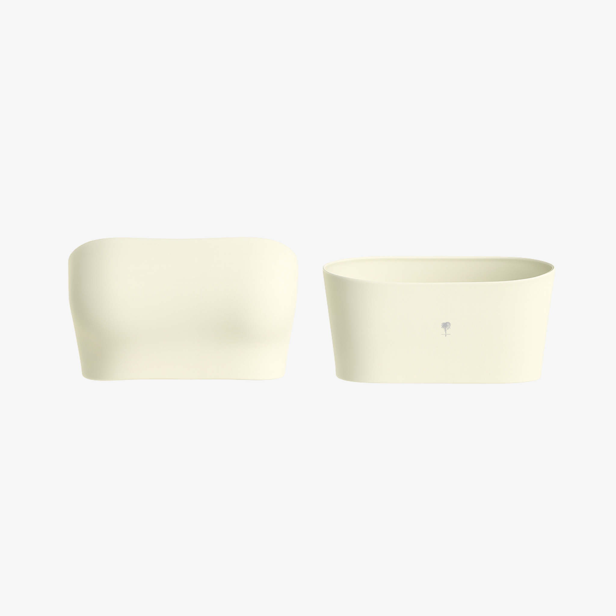 Minimalist Beige SoftSculpt™ strapless bandeau with a smooth silhouette and breathable, ultra-soft nylon blend.