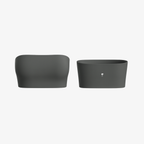 Muted Grey SoftSculpt™ strapless bra by The Palm, featuring a sculpting second-skin fit and secure, wire-free support.