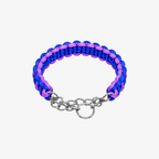 The Palm TwistRope™ braided dog collar in Electric Violet with durable nylon rope, heavy-duty steel slip chain, and adjustable fit for medium and large dogs.
