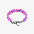 The Palm TwistRope™ braided dog collar in Lavender with durable nylon rope, heavy-duty steel slip chain, and adjustable fit for medium and large dogs.