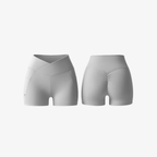 White V-Waist™ athletic shorts for women with a flattering contoured waist