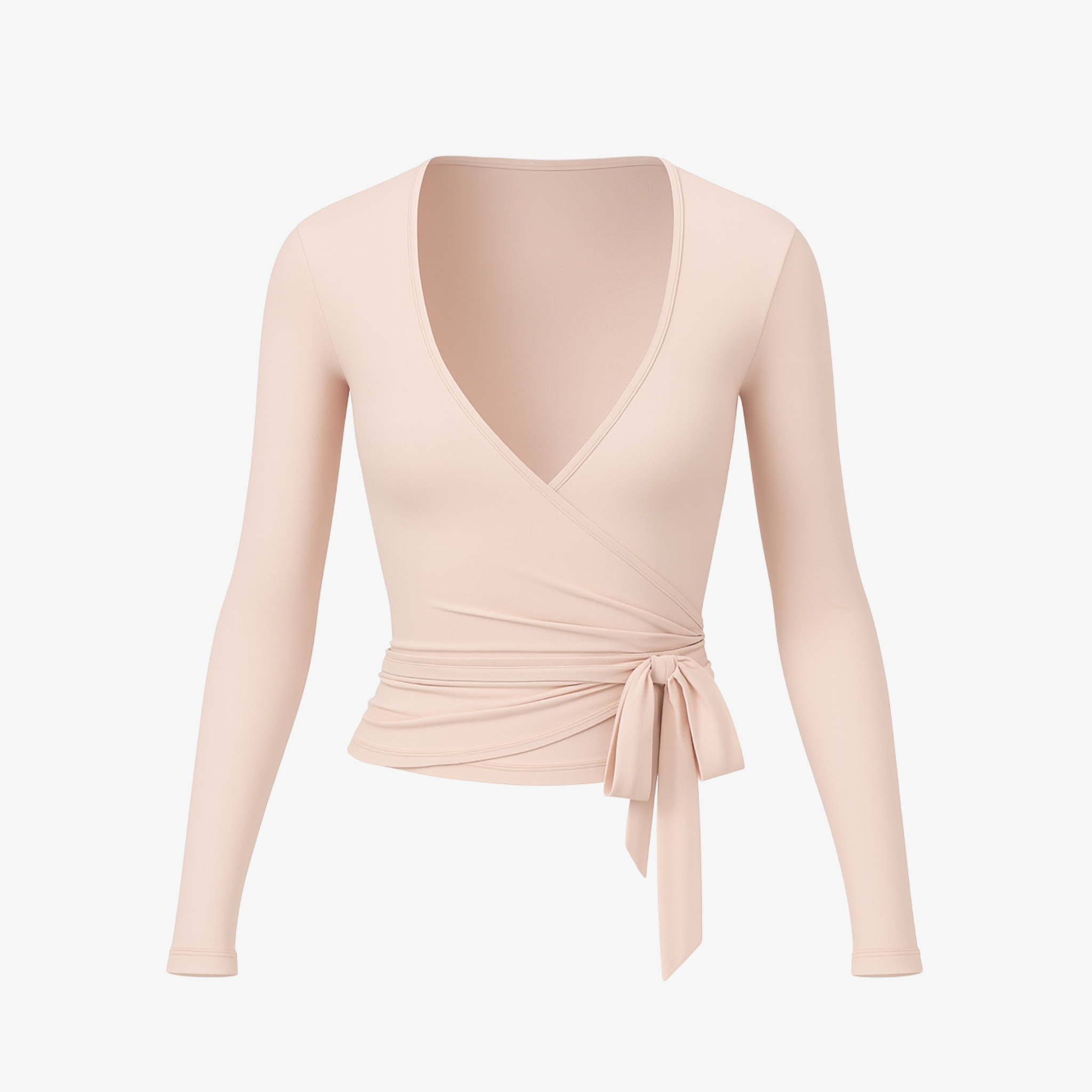 Soft Sent Beige WrapLuxe™ top, designed for a second-skin feel and elegant, effortless movement all day long.