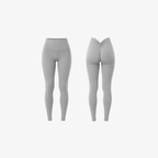 SculptV™ Leggings high waisted scrunch butt push up gym fitness leggings in light grey