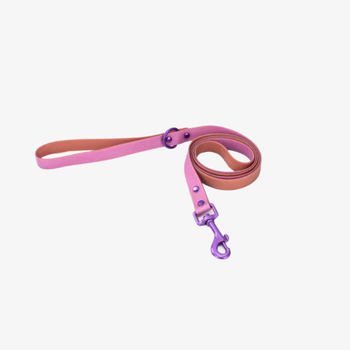The Palm CandyPop Leash pink waterproof PVC dog leash with durable swivel snap hook