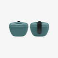 The Palm TreatPod Dog durable plastic dog walking treat pouch in green front and back view