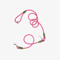The Palm AquaTrail™ Leash in Black & Neon Pink. Premium hands-free nylon dog leash with reflective detailing, durable metal hardware, and an adjustable design for comfortable everyday walks, running, and outdoor adventures.