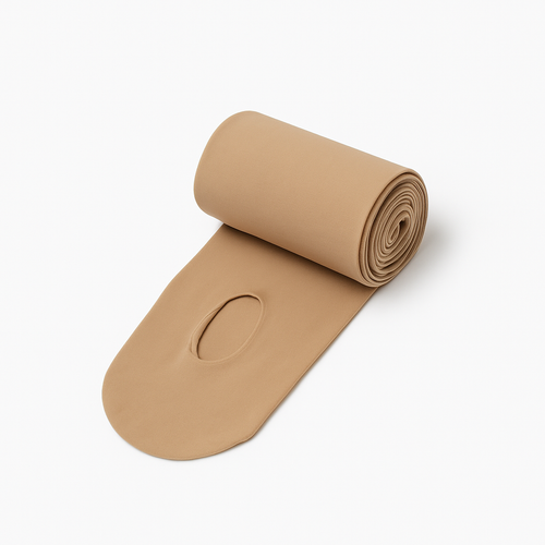 The Palm – BalletFlex™ Tights in jet beige. Seamless, ultra-lightweight tights with a sculpting second-skin fit and smooth matte finish, designed for ballet-inspired movement and everyday performance. Engineered to elongate the legs while offering gentle compression, maximum flexibility, and all-day comfort.