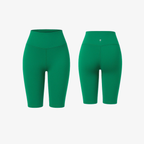 The Palm biker shorts in Emerald Green. High-rise shaping biker shorts in premium stretch fabric, designed to contour the body and elevate everyday movement.