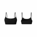 The Palm – FlexForm™ Bra in black. Minimalist seamless design with thin straps and a smooth second-skin fit.