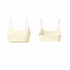 The Palm – FlexForm™ Bra in cream. Minimalist seamless design with thin straps and a smooth, second-skin fit.