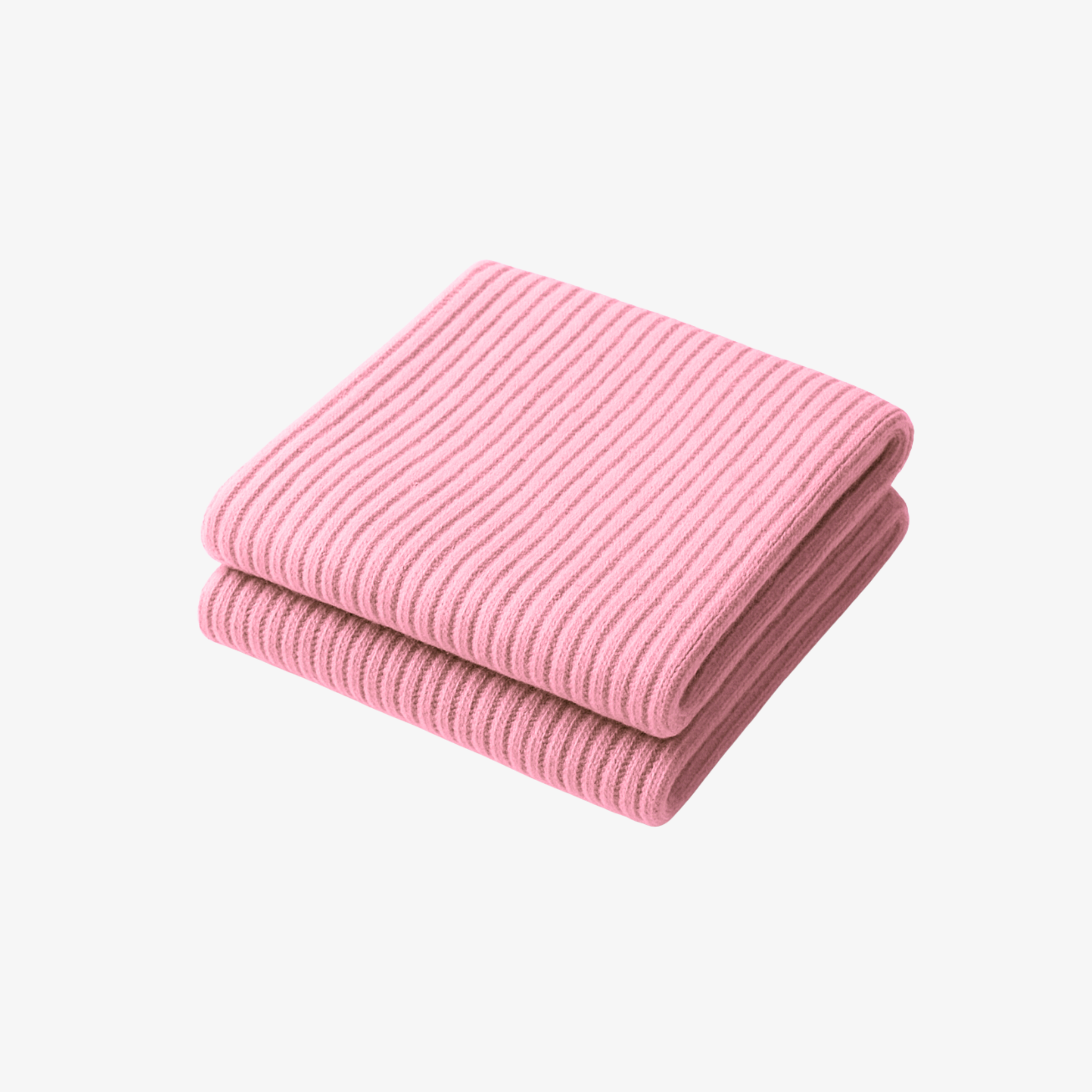 The Palm FlexWarm™ Legwarmers in Pink. Soft ribbed knit leg warmers styled with heels, designed for studio layering and effortless elegance.
