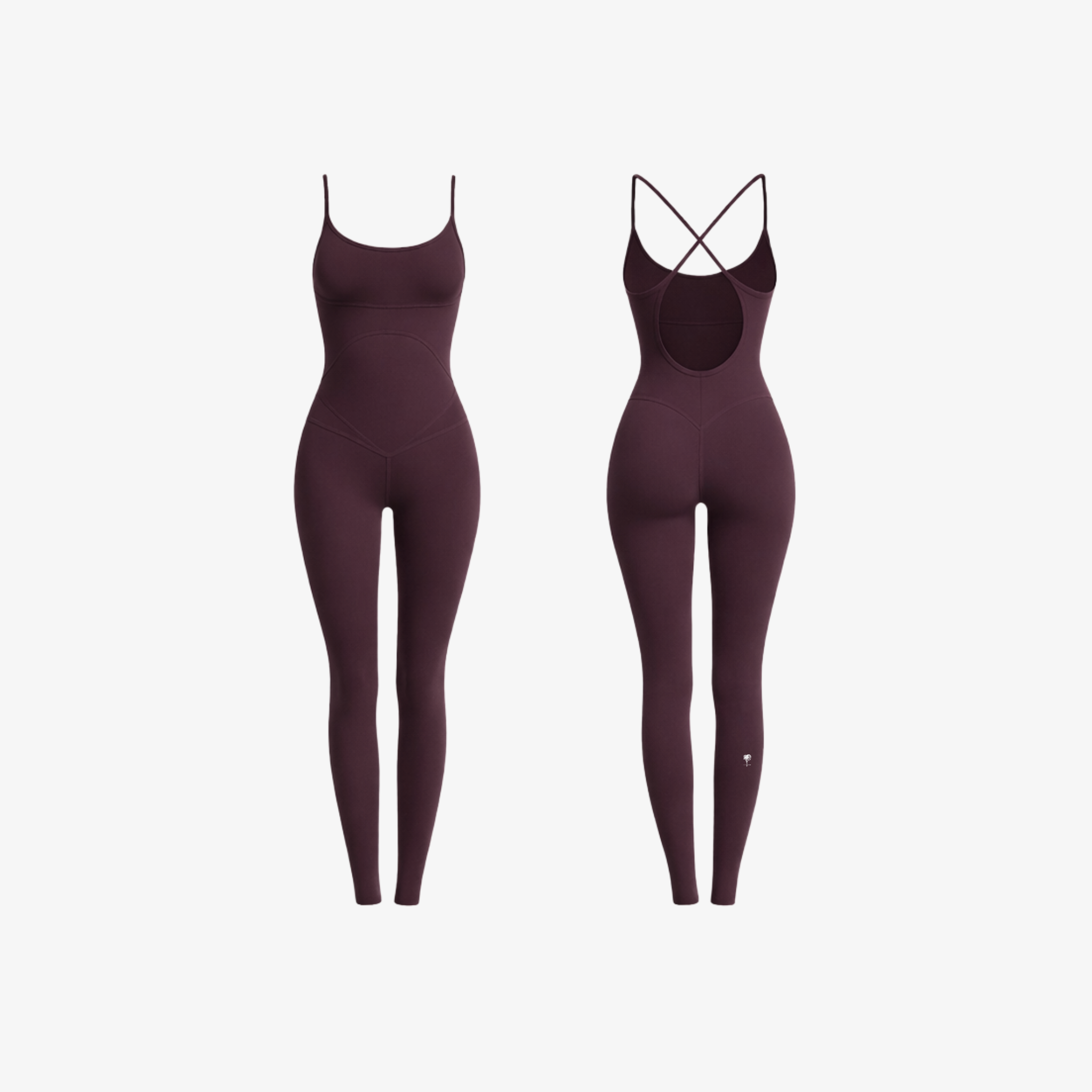 The Palm FormLine™ Bodysuit in Deep Wine. Sculpting seamless bodysuit with elegant compression, cross-back straps, and a smooth second-skin finish.