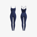The Palm FormLine™ Bodysuit in Navy Blue. Seamless contour bodysuit with soft compression, cross-back design, and a sleek body-sculpting fit.