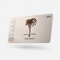 The Palm Gift Card in Canela featuring the signature palm logo in a soft metallic coffee tone. A minimalist and elegant digital gift card designed for premium activewear, essentials, and lifestyle pieces.