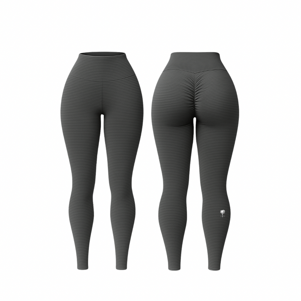The Palm™ PalmTone™ Curve Leggings in black. Sculpting leggings with a push-up effect, shown from front and back on white background.