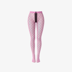 The Palm PolkaSkin™ Tights in blush pink. Delicate sheer tights featuring a timeless polka-dot pattern, lightweight comfort, and an elegant second-skin feel.