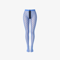 The Palm PolkaSkin™ Tights in powder Blue. Delicate sheer tights featuring a timeless polka-dot pattern, lightweight comfort, and an elegant second-skin feel.