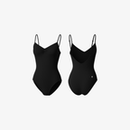 The Palm PureForm™ Body in Black. Seamless sculpting bodysuit crafted from buttery-soft stretch fabric with a second-skin fit and clean minimalist silhouette.