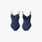 The Palm PureForm™ Body in Deep Navy. Seamless sculpting bodysuit crafted from buttery-soft stretch fabric with a clean, sculpted silhouette.