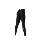 The Palm — Sculpted Leggings in black. High-rise, second-skin fit with sculpting back seam to accentuate your curves. Minimal, seamless, and made to move with you.