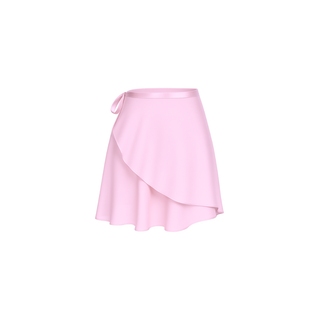 The Palm – SilkWave™ Skirt in Blush Pink. Elegant wrap-style skirt crafted from a silky soft, lightweight fabric that flows beautifully with every movement. Designed with a flattering drape and adjustable tie waist, it’s perfect for layering over activewear or styling as a chic everyday piece.