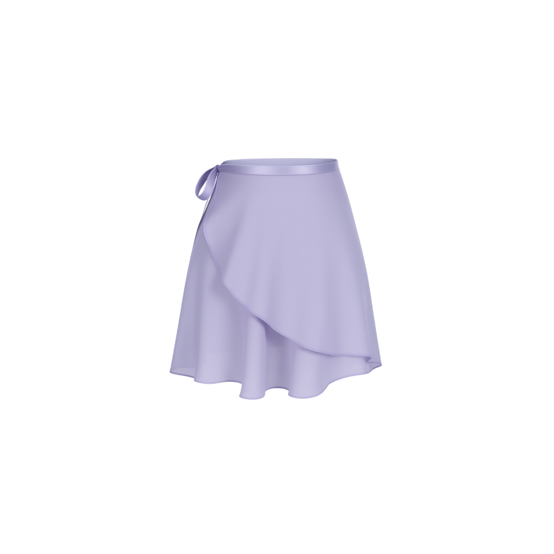The Palm – SilkWave™ Skirt in Lavender Milk. Elegant wrap-style skirt crafted from a silky soft, lightweight fabric that flows beautifully with every movement. Designed with a flattering drape and adjustable tie waist, it’s perfect for layering over activewear or styling as a chic everyday piece.