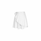 The Palm – SilkWave™ Skirt in white. Elegant wrap-style skirt crafted from a silky soft, lightweight fabric that flows beautifully with every movement. Designed with a flattering drape and adjustable tie waist, it’s perfect for layering over activewear or styling as a chic everyday piece.