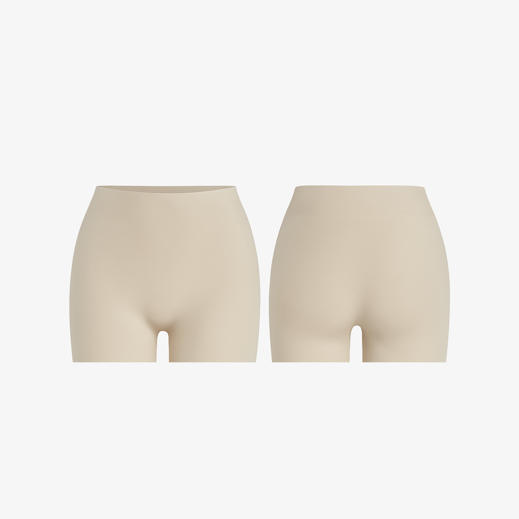 The Palm SoftBase™ Shorts in Nude Sand. Seamless second-skin base layer designed to smooth gently, sculpt softly, and remain invisible under any silhouette.
