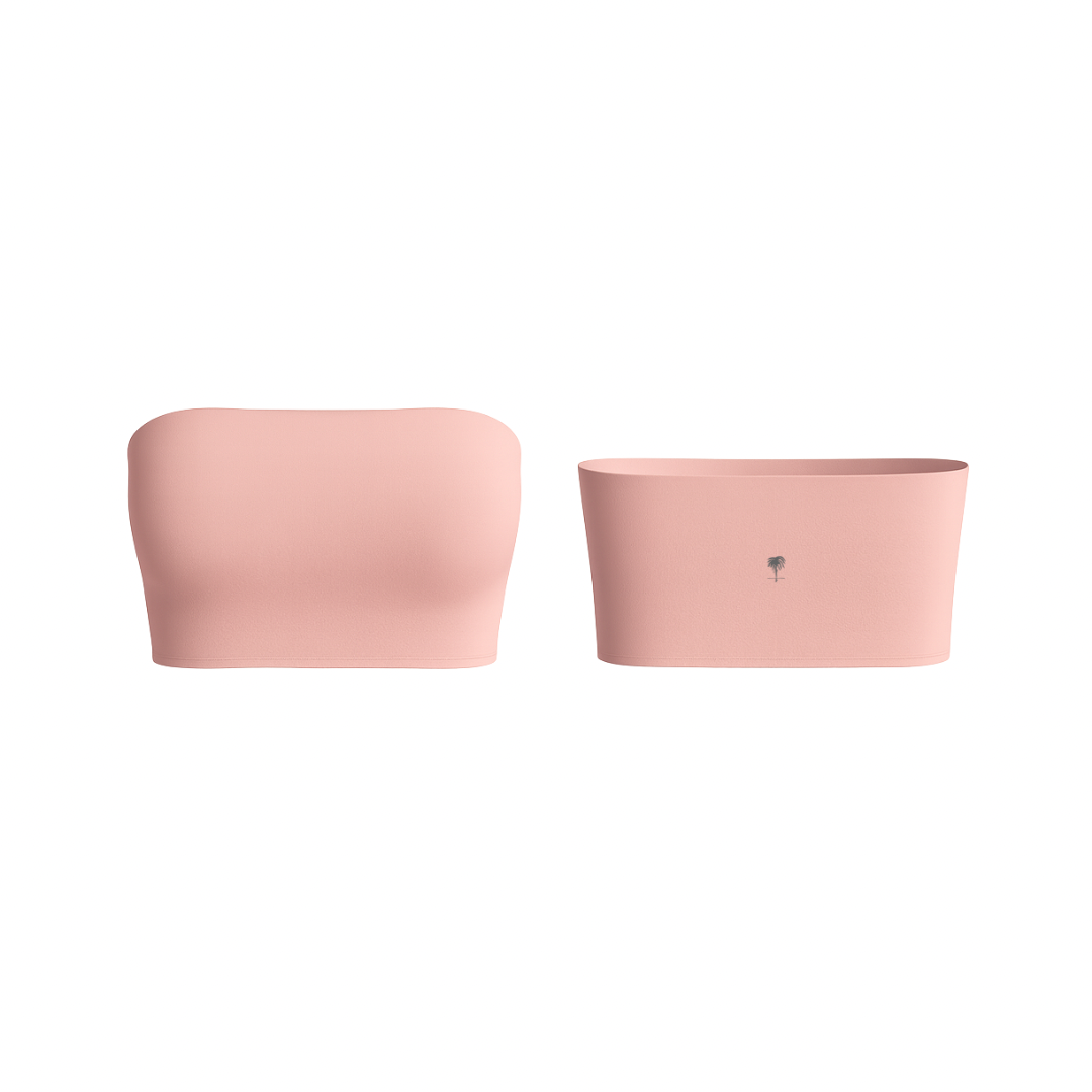 The Palm – SoftSculpt™ Strapless in nude pink. Minimalist strapless top crafted from seamless, soft-touch fabric with light stretch for a flattering, sculpted fit. Perfect for layering or wearing solo.