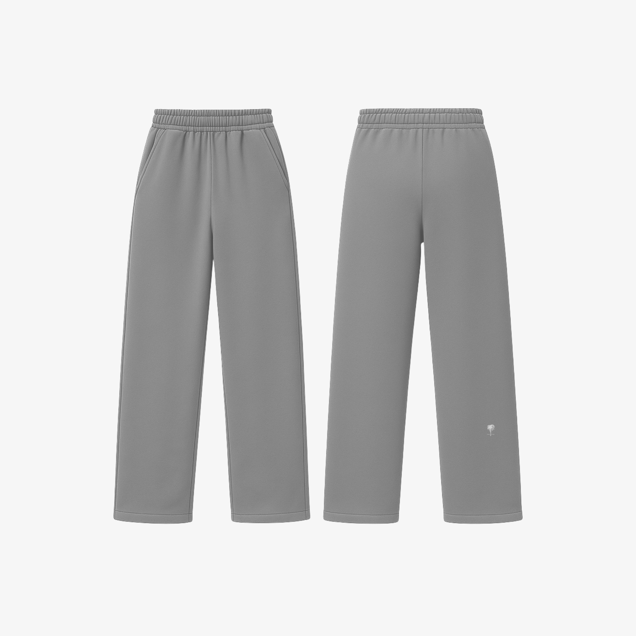 The Palm WarmFlex™ Pants in Light Gray, soft fleece-lined sculpting sweatpants with relaxed fit and elevated silhouette.