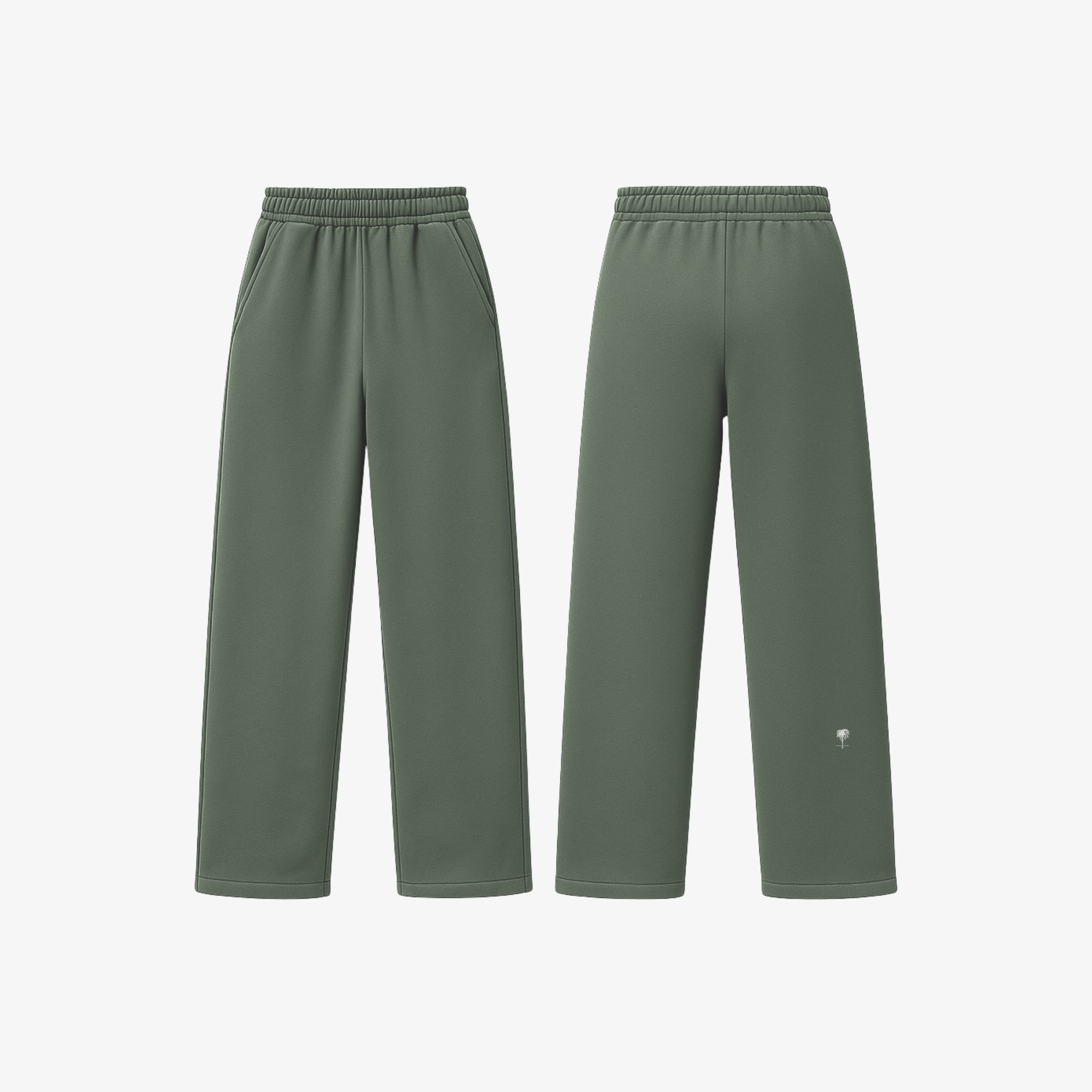 The Palm WarmFlex™ Pants in Olive Green, soft fleece-lined sculpting sweatpants with relaxed fit and elevated silhouette.